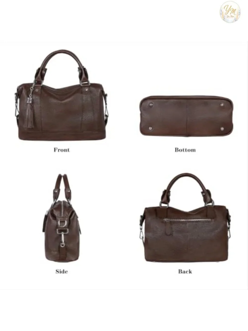 Genuine Leather Satchel Purse Women's Crossbody Tote Handbag Shoulder Bag
